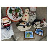 Snowmen Decor, Santa cookie Jar
