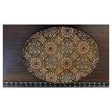 Decorative leather art tray