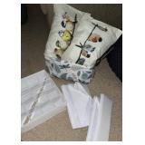 Bird throw Pillows, Christmas ornaments organizer