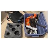 Car lot- car seat, drink, cozy, jumper, cables,