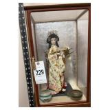 Geisha Japanese doll and Case