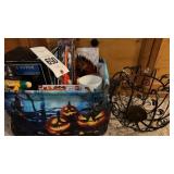 Halloween candles, wire pumpkin and more