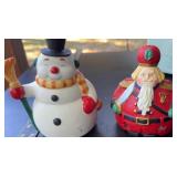 Snowman Music box and candle holder