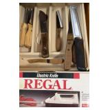 Kitchen, knives, regal electric knife