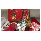 Christmas Tree skirt, bags,towels.....