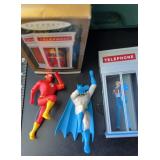 Flash, Batman, and Superman Christmas ornaments