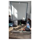 Carousel slide projector, and two screens