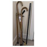 Wooden walking canes