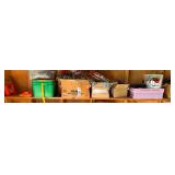 Shelf lot - Rope, locks, PC fittings.......