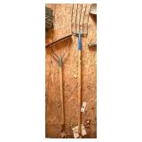 Hay fork and weed cutter