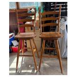 Wooden barstools