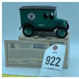 SOLITE Gasoline 1920 Truck Die Cast Bank Made USA