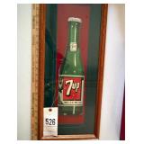 7-Up sign framed