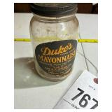 Vintage Duke mayonnaise jar with lid & more