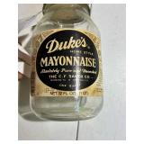 Duke mayonnaise glass jar with lid