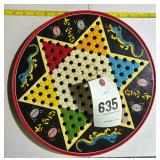 Tin game chest in Chinese checkers