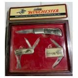 Winchester knife, and cards