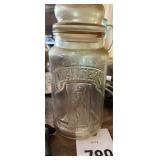 Planters peanut glass jar with lid