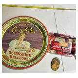 Coca-Cola pocket mirror and trays