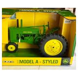 John Deere model A styled toy tractor