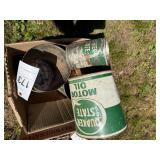 Quaker State Oil cans