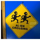 Alien, crossing sign