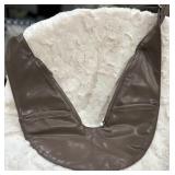 GRAY FAUX LEATHER SASH BAG