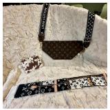 Up cycled LV clear stadium purse