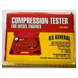 Compression tester for diesel engine engines