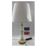 Vintage White Glass Table Lamp