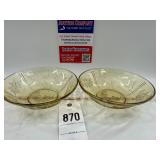 Yellow glass bowls