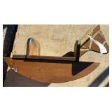Wooden doll rocking horse
