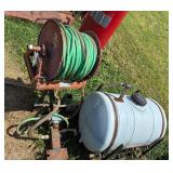 Tank and sprayer skid unit