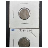 US Three cent Nickel