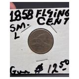 1858 Flying cent