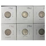 1941 Mercury dimes
