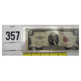Red Seal Two Dollar Bill 1953