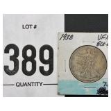 1938 Walking Liberty Half Dollar