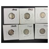 Mercury dimes 1941 through 1945