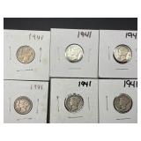 1941 Mercury dimes