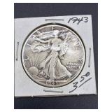 1943 walking liberty half
