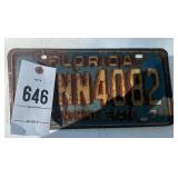 Vintage Florida license plate