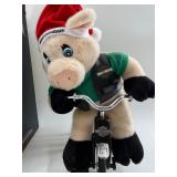 Harley-Davidson Christmas Pig on Tricycle