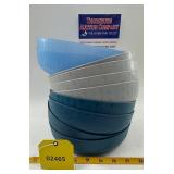 Blue plastic bowls