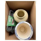 Box lot with train cake pan