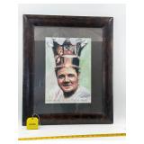 Babe Ruth wearing a large crown artwork