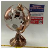Globe hand painted