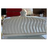 White butter dish
