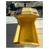 Wooden baby doll cradle (yellow)