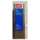 CCI 22 Short Hollow Point rimfire ammunition